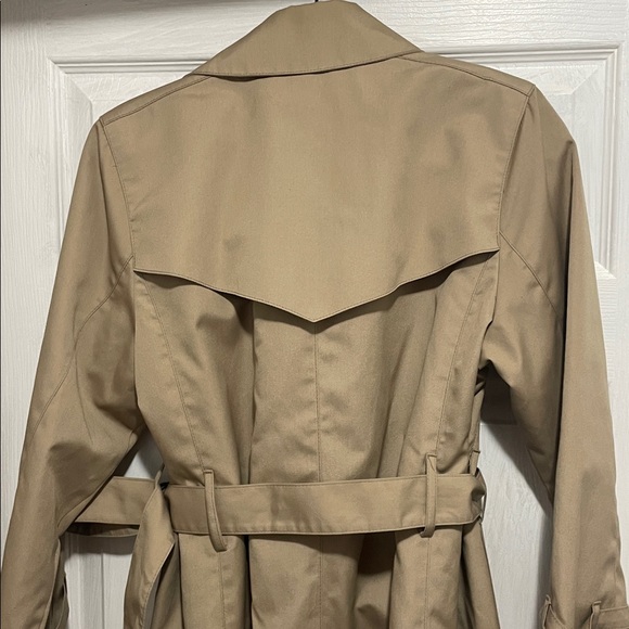 VINTAGE London Fog Beige Double-Breasted Trench Coat Ladies Petite small/4/6 - Picture 7 of 11